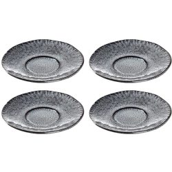 Untertassen-Set Leonardo Grau Keramik 20 mm - Farbe: anthrazit - Untertassen-Set
