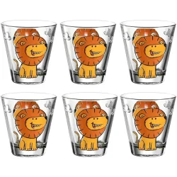 Kindergeschirr-Set Leonardo Braun/Transparent Glas 215 ml - Kindergeschirr-Set