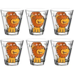 Kindergeschirr-Set Leonardo Braun/Transparent Glas 215 ml - Kindergeschirr-Set