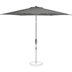 Suncomfort BY GLATZ, Suncomfort BY GLATZ Sonnenschirm Shell-Turn stonegrey Polyester B 300 T 300 cm - Sonnenschirm