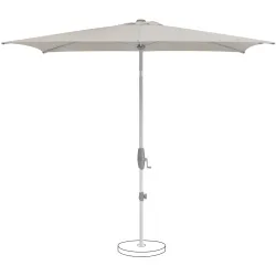 Suncomfort BY GLATZ Sonnenschirm Shell-Turn hellgrau Polyester B 250 T 200 cm - Sonnenschirm