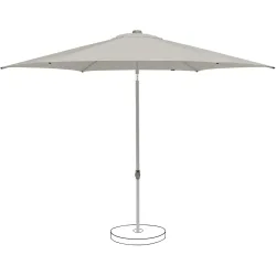 Suncomfort BY GLATZ Sonnenschirm Pop up grau Polyester B 300 T 300 cm - Sonnenschirm