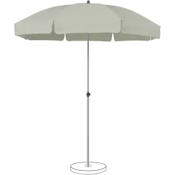 Suncomfort BY GLATZ Sonnenschirm Siesta rot, hellgrau Polyester B 180 T 180 cm - Sonnenschirm