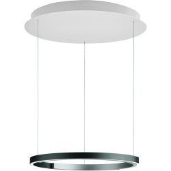 Designer-Pendellampe Bankamp Rings anthrazit/aluminium matt dimmbar D 55 cm - Farbe: anthrazit eloxiert - LED - Lichtfarbe: Extra warmweiss - Helles