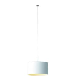 Designer-Pendellampe Bankamp Strada Pro Grand Metal weiss dimmbar D 20 cm - LED - Lichtfarbe: Extra warmweiss - Material: Aluminium/Acryl -