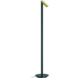 Designer-Steh/Leselampe links Bankamp Spot Messing blank dimmbar H 120 cm - LED - Lichtfarbe: Extra warmweiss - Material: Aluminium/Eisen/Acryl -