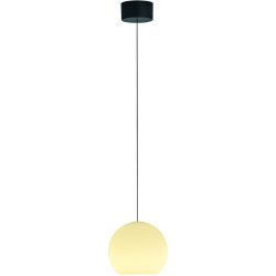 Designer-Pendellampe Bankamp Globe schwarz 1-flammig dimmbar D 19 cm - LED - Lichtfarbe: Extra warmweiss - Material: Silikon/Eisen -