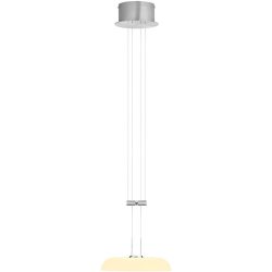 Designer-Pendellampe Bankamp Bowl Nickel matt 1-flammig dimmbar D 25 cm - LED - Lichtfarbe: Extra warmweiss - Material: Aluminium/Eisen/Acryl -
