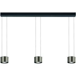 Designer-Pendellampe Bankamp Impulse Bronze 3-flammig vertical flex - LED - Lichtfarbe: Extra warmweiss - Material: Glas/Stahl/Aluminium -