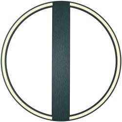 Designer-Deckenlampe Bankamp Line anthrazit D 63 cm - Farbe: anthrazit matt eloxiert - LED - Lichtfarbe: Extra warmweiss - Material:
