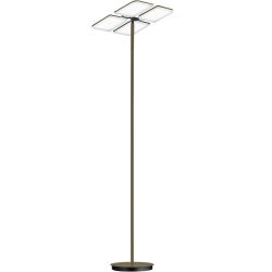 Designer-Stehlampe Bankamp Quadro bronze dimmbar H 190 cm - LED - Lichtfarbe: Extra warmweiss - Kaltes Tagesweiss - Material: Aluminium/Eisen/Acryl -