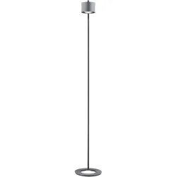 Designer-Stehlampe Bankamp Impulse Nickel matt dimmbar H 155 cm - LED - Lichtfarbe: Extra warmweiss - Material: Aluminium/Eisen/Glas -