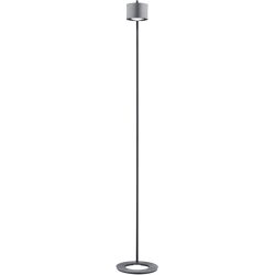 Designer-Stehlampe Bankamp Impulse Nickel matt dimmbar H 155 cm - LED - Lichtfarbe: Extra warmweiss - Material: Aluminium/Eisen/Glas -