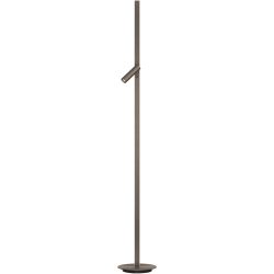 Designer-Steh/Leselampe Bankamp Line bronze dimmbar H 160 cm - LED - Lichtfarbe: Extra warmweiss - Material: Aluminium/Eisen/Acryl -