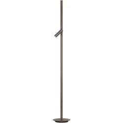 Designer-Steh/Leselampe Bankamp Line bronze dimmbar H 160 cm - LED - Lichtfarbe: Extra warmweiss - Material: Aluminium/Eisen/Acryl -