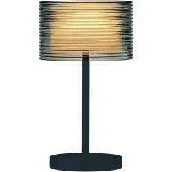 Designer-Tischlampe Bankamp Grand Groove Akku schwarz dimmbar D 20 cm H 34 cm - Farbe: Schwarz, Grau, Warmweiss - LED - Lichtfarbe: Extra warmweiss -
