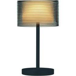 Designer-Tischlampe Bankamp Grand Groove Akku schwarz dimmbar D 20 cm H 34 cm - Farbe: Schwarz, Grau, Warmweiss - LED - Lichtfarbe: Extra warmweiss -