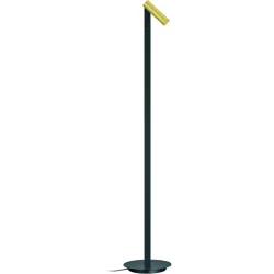 Designer-Steh/Leselampe links Bankamp Spot Messing matt dimmbar H 120 cm - LED - Lichtfarbe: Extra warmweiss - Material: Aluminium/Eisen/Acryl -