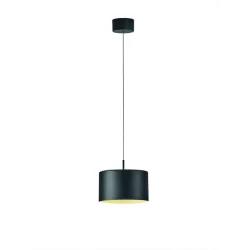 Designer-Pendellampe Bankamp Grand Metal schwarz dimmbar D 16 cm - LED - Lichtfarbe: Extra warmweiss - Material: Aluminium/Eisen/Acryl -