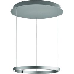 Designer-Pendellampe Bankamp Rings aluminium matt dimmbar D 55 cm - LED - Lichtfarbe: Extra warmweiss - Helles Neutralweiss - Material: