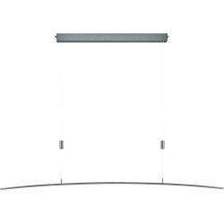 Designer-Pendellampe Bankamp Plain aluminium matt dimmbar 131 cm - LED - Lichtfarbe: Extra warmweiss - Helles Neutralweiss - Material: Aluminium/Stahl