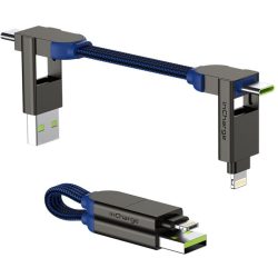 Rolling Square Ladekabel inCharge Blau - Farbe: saphirblau - Ladekabel