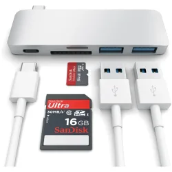 SATECHI PASSTHROUGH - USB-Hub (Silber)