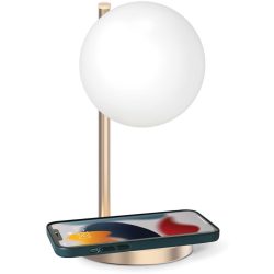Lexon Tischlampe Bubble Lamp Weiss/Gold Kunststoff/Metall 12 cm 29.7 cm - LED - Lichtfarbe: Warmweiss - Kaltes Tagesweiss - Tischlampe- LED