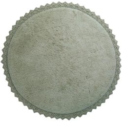 Teppich Emmi Grün Baumwolle 110 cm 110 cm - Farbe: olive - Teppich