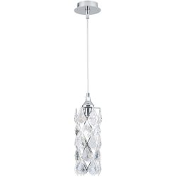 Pendellampe Rita Grau Stahl 21 cm - Farbe: chrom - Pendellampe