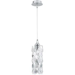 Pendellampe Rita Grau Stahl 21 cm - Farbe: chrom - Pendellampe