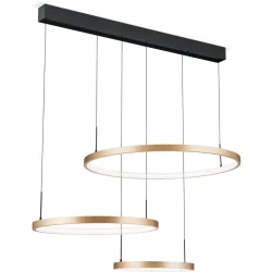 Pendellampe Sphere Schwarz Stahl 80 cm - LED - Lichtfarbe: Warmweiss - Pendellampe- LED Energiesparlampe