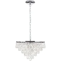 Pendellampe Celeste Grau Stahl 30 cm - Farbe: chrom - Pendellampe