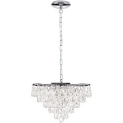Pendellampe Celeste Grau Stahl 30 cm - Farbe: chrom - Pendellampe