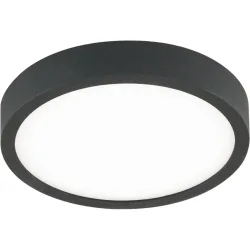 Deckenlampe Bully Schwarz Aluminium 2.4 cm - LED - Lichtfarbe: Warmweiss - Deckenlampe- LED Energiesparlampe