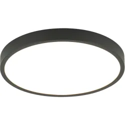Deckenlampe Bully Schwarz Aluminium 2.4 cm - LED - Lichtfarbe: Warmweiss - Deckenlampe- LED Energiesparlampe