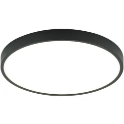 Deckenlampe Bully Schwarz Aluminium 2.4 cm - LED - Lichtfarbe: Warmweiss - Deckenlampe- LED Energiesparlampe