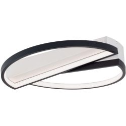 Deckenlampe Olga Schwarz/Weiss Aluminium 43.5 cm 8.5 cm - Lichtfarbe: Warmweiss - Deckenlampe