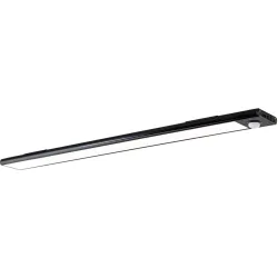 Unterbaulampe Norman Schwarz Aluminium 4 cm 1.4 cm - Lichtfarbe: Warmweiss - Unterbaulampe
