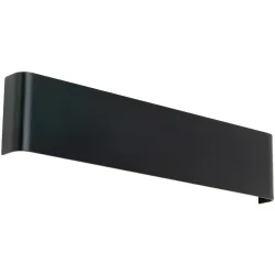 Wandlampe Accent Schwarz Aluminium 41 cm 9 cm - Lichtfarbe: Warmweiss - Wandlampe