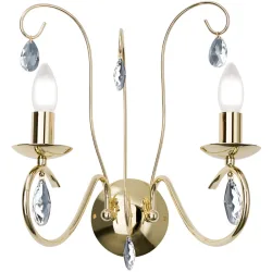 Wandlampe Alessia Gold Stahl 37 cm 45 cm - Wandlampe