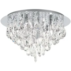 Deckenlampe Celeste Grau Stahl 28.5 cm - Farbe: chrom - Deckenlampe