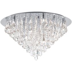 Deckenlampe Celeste Grau Stahl 41 cm - Farbe: chrom - Deckenlampe