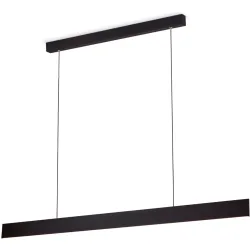 Pendellampe Gideon Schwarz Stahl 3.6 cm - Lichtfarbe: Warmweiss - Pendellampe