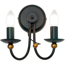 Wandlampe Giovanni Stahl 24 cm 24 cm - Farbe: Antik - Wandlampe