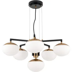 Kronleuchter Josephine Gold/Schwarz Stahl 34 cm - Farbe: schwarz-gold - Kronleuchter