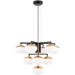 Kronleuchter Josephine Gold/Schwarz Stahl 51.5 cm - Farbe: schwarz-gold - Kronleuchter