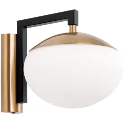 Wandlampe Josephine Gold/Schwarz Stahl 18 cm - Farbe: schwarz-gold - Wandlampe