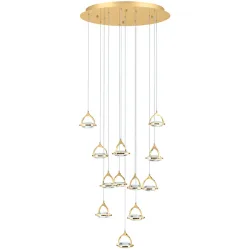 Deckenlampe Moon Gold Stahl 12 cm - Lichtfarbe: Warmweiss - Deckenlampe