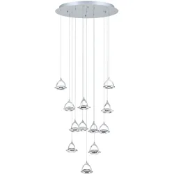 Deckenlampe Moon Grau Stahl 12 cm - Farbe: chrom - Lichtfarbe: Warmweiss - Deckenlampe